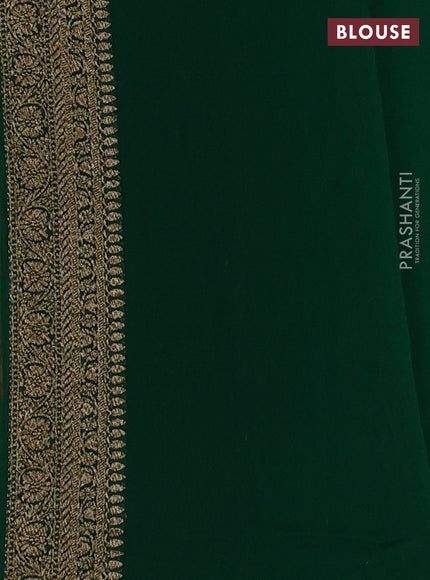 Red & Green Banarasi Georgette Saree