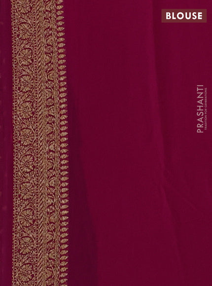 Black & Pink Banarasi Georgette Saree