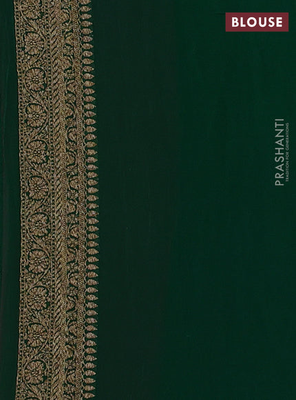 Pink & Green Banarasi Georgette Saree
