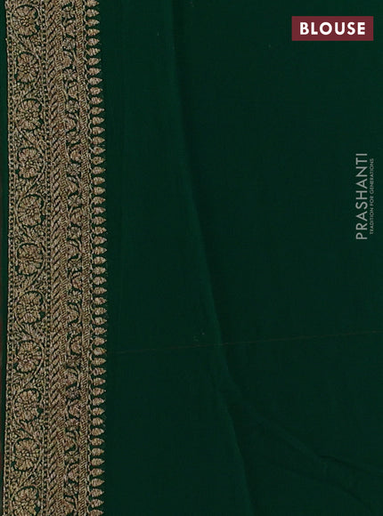 Red & Green Banarasi Georgette Saree