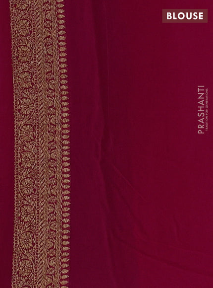 Purple & Pink Banarasi Georgette Saree