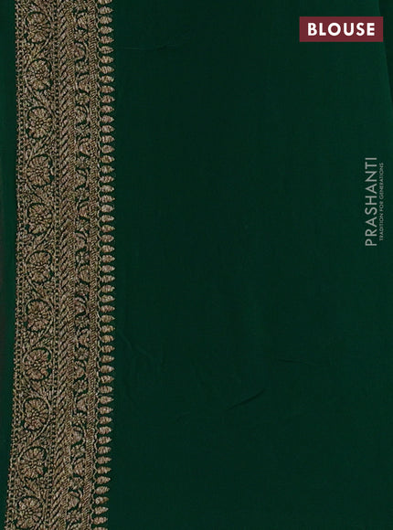 Pink & Green Banarasi Georgette Saree