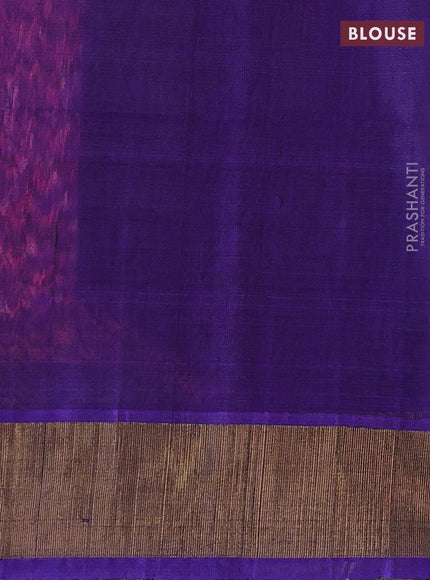 Pink & Lavender Ikat Silk Cotton Saree