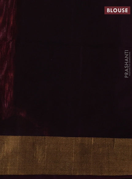 Maroon & Wine Ikat Silk Cotton Saree