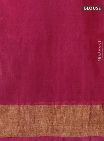 Jamun & Pink Ikat Silk Cotton Saree