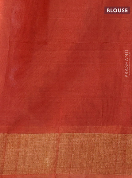 Violet & Orange Ikat Silk Cotton Saree