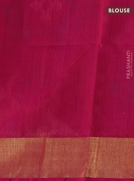 Violet & Pink Ikat Silk Cotton Saree
