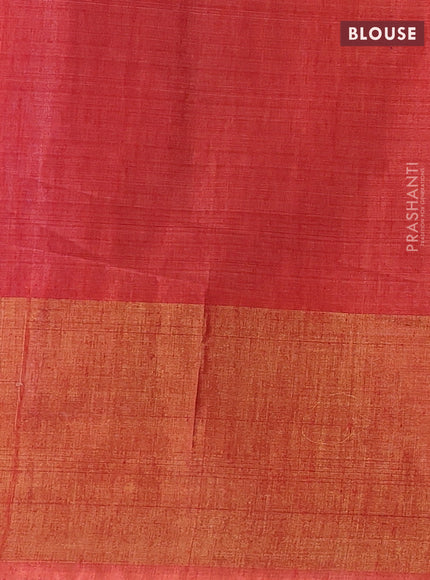 Violet & Orange Ikat Silk Cotton Saree
