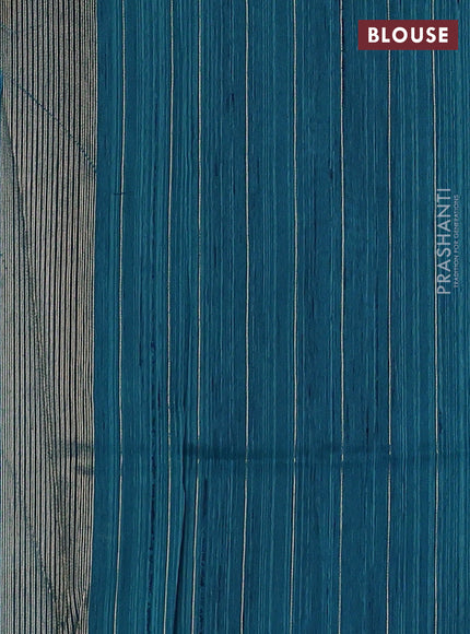 Blue & Peacock Blue Bhagalpuri Tussar Saree