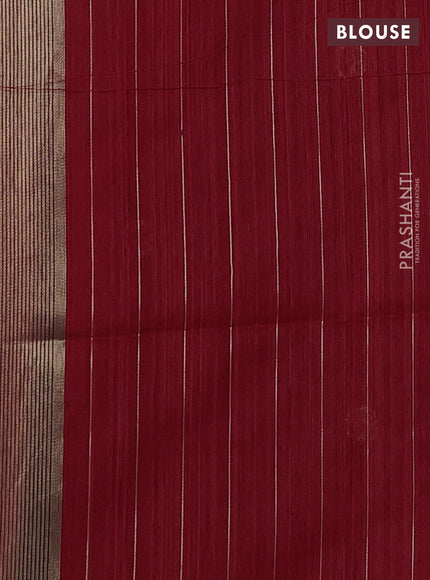 Red & Maroon Bhagalpuri Tussar Saree