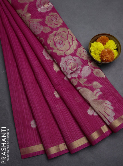 Pink Bhagalpuri Tussar Saree