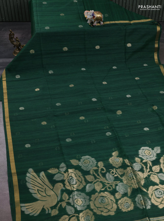 Green Bhagalpuri Tussar Saree