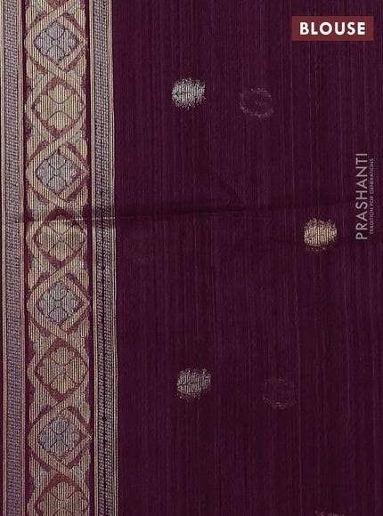 Wine Bhagalpuri Tussar Saree
