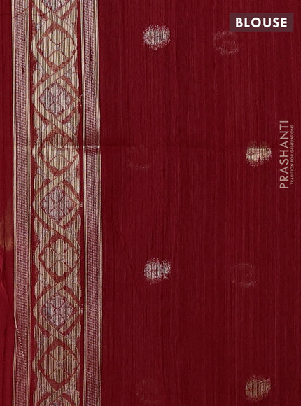 Red Bhagalpuri Tussar Saree