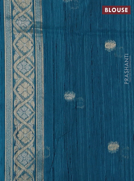 Blue Bhagalpuri Tussar Saree