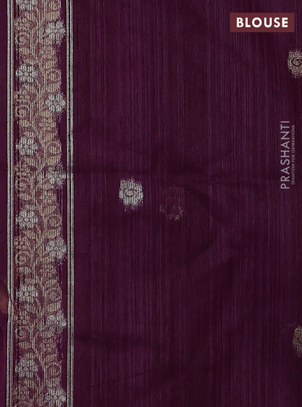 Wine Bhagalpuri Tussar Saree