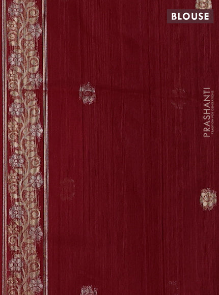 Red Bhagalpuri Tussar Saree