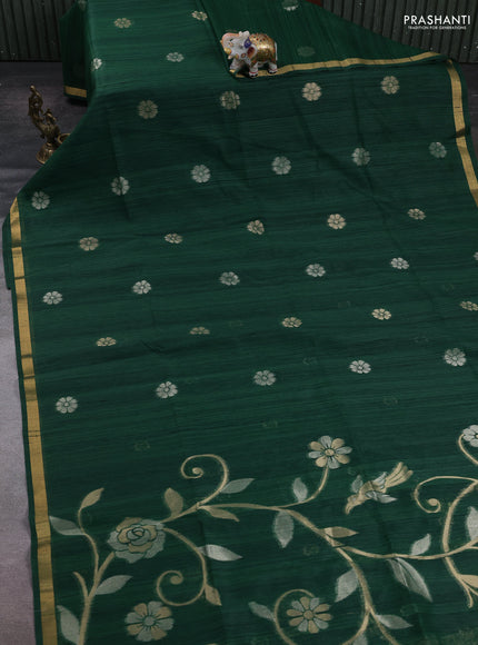 Green Bhagalpuri Tussar Saree