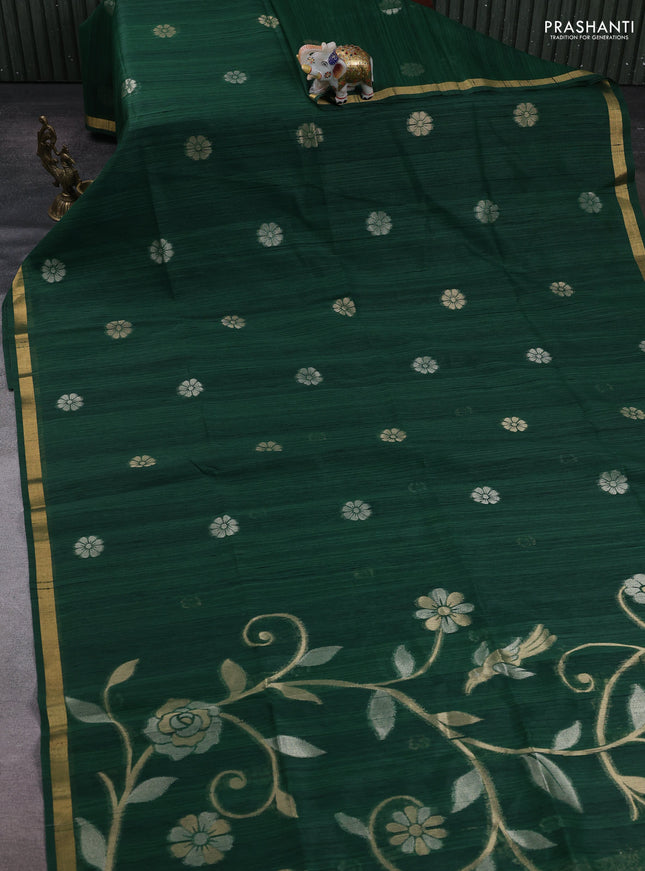Green Bhagalpuri Tussar Saree