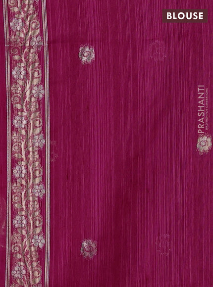 Pink Bhagalpuri Tussar Saree