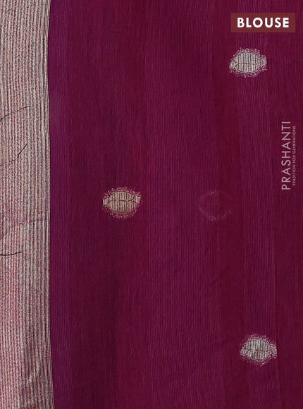 Navy Blue & Pink Bhagalpuri Tussar Saree