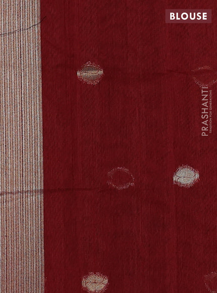 Black & Maroon Bhagalpuri Tussar Saree