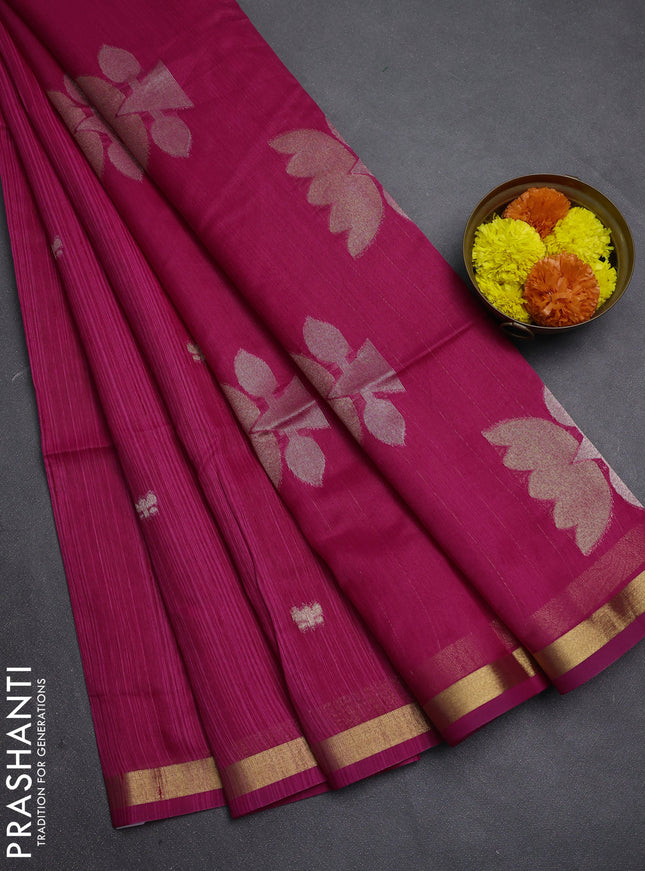 Pink Bhagalpuri Tussar Saree