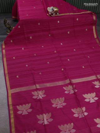 Pink Bhagalpuri Tussar Saree