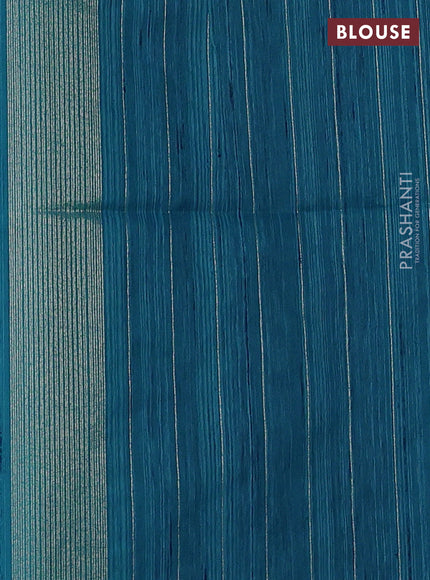 Blue Bhagalpuri Tussar Saree