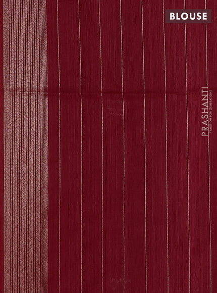 Red Bhagalpuri Tussar Saree