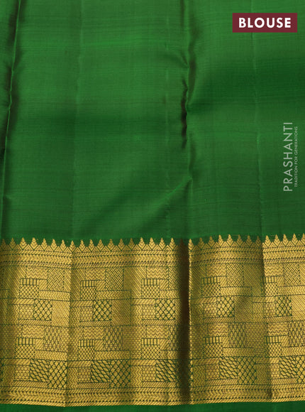 Purple & Green Pure Kanchipuram Silk  - Buttas