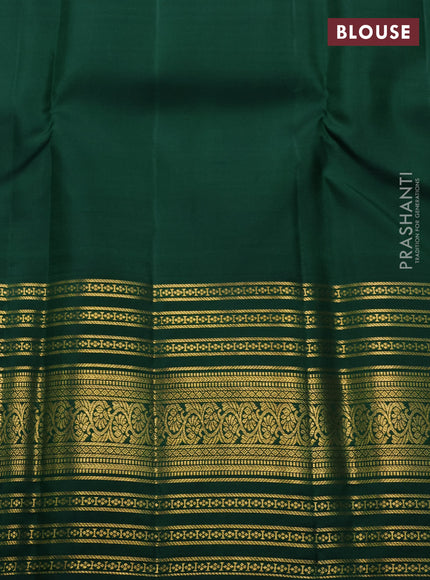 Pastel Green & Green Pure Kanchipuram Silk - Buttas
