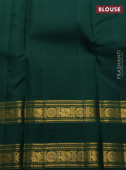 Pastel Green & Green Pure Kanchipuram Silk -Zari Weaves