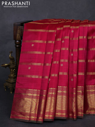 Pink Pure Kanchipuram Silk  - Zari Weaves