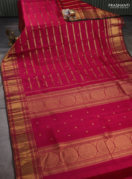 Pink Pure Kanchipuram Silk  - Zari Weaves