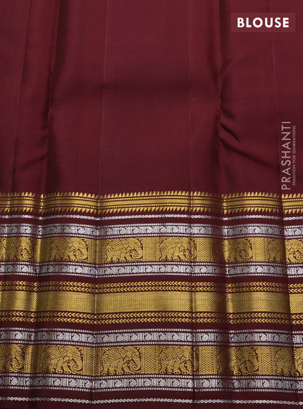 Pink & Maroon Pure Kanchipuram Silk - Buttas