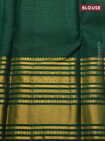 Green Pure Kanchipuram Silk  - Zari Weaves