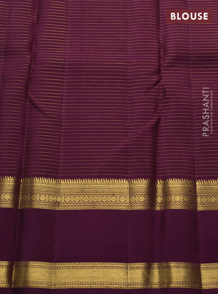 Pastel Purple & Purple Pure Kanchipuram Silk  - Checks