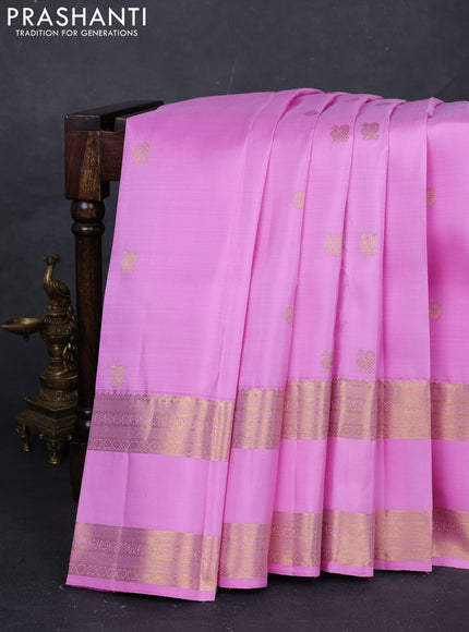 Pink Pure Kanchipuram Silk  - Buttas