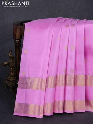 Pink Pure Kanchipuram Silk  - Buttas