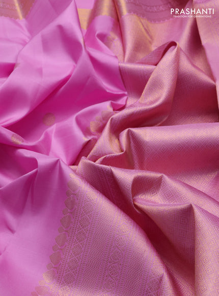 Pink Pure Kanchipuram Silk  - Buttas