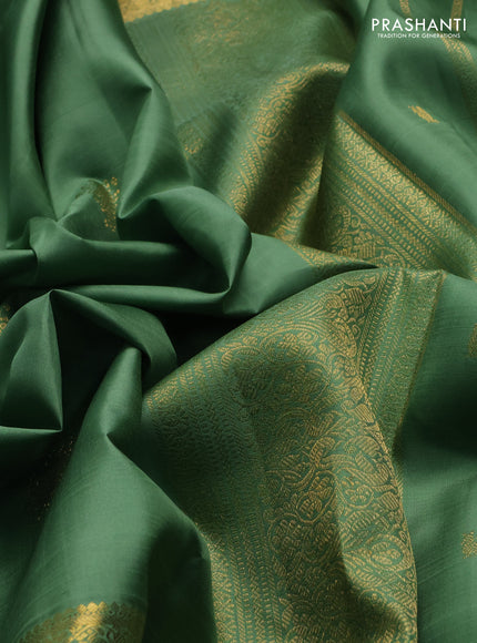 Green Pure Kanchipuram Silk  - Buttas