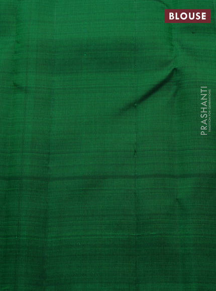 Lime Green & Green Pure Kanchipuram Silk -Zari Weaves