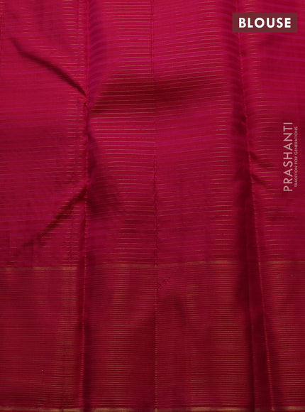 Pink Pure Kanchipuram Silk -Checks