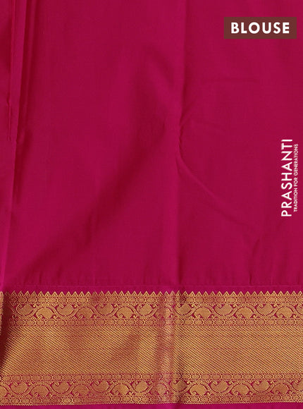 Cs Blue & Pink Semi Kanchipuram Silk - Korvai