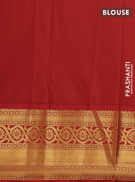 Blue & Maroon Semi Kanchipuram Silk - Korvai