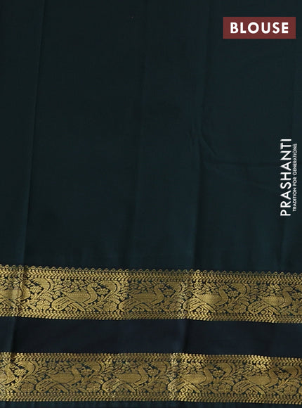 Pink & Green Semi Kanchipuram Silk - Korvai
