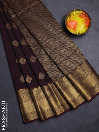 Maroon  Semi Kanchipuram Silk - Korvai