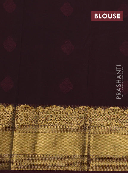 Maroon  Semi Kanchipuram Silk - Korvai