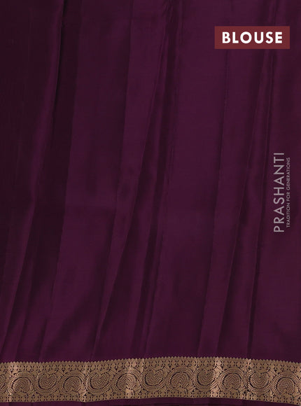 Mehendi Green & Wine Kanchipuram Silk - Buttas